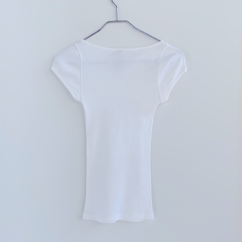 Banana Republic Heavyweight Ribbed Cap Sleeve Tee - Picture 8 of 11